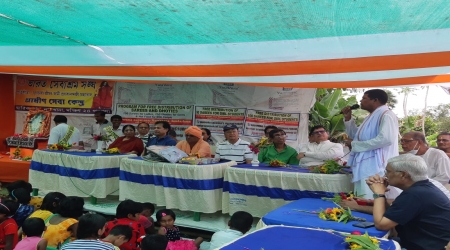 Sarees and Dhoties Distribution - Dwarik Nagar - Sundarbans - Bharat Sevashram Sangha - April 3, 2022