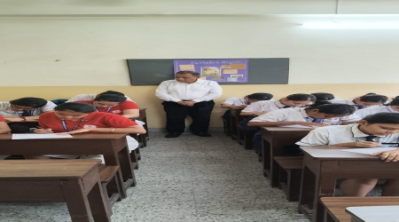 A total of 80 students from Classes VIII to XII participated enthusiastically. The programme was attended by Shri Mukesh Parekh on behalf of RSFF.