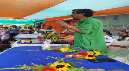 Sarees and Dhoties Distribution - Dwarik Nagar - Sundarbans - Bharat Sevashram Sangha - April 3, 2022