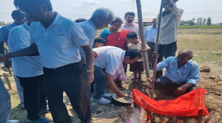 Foundation Laying For New School Building at Sundarbans (Sadhupur)