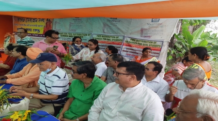Sarees and Dhoties Distribution - Dwarik Nagar - Sundarbans - Bharat Sevashram Sangha - April 3, 2022