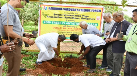 2000 Tree Plantation Program at S-VYASA, Bengaluru