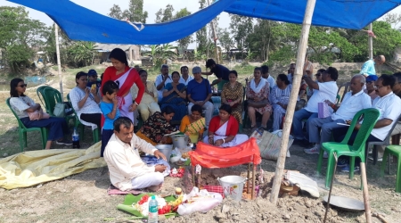 Foundation Laying For New School Building at Sundarbans (Sadhupur)