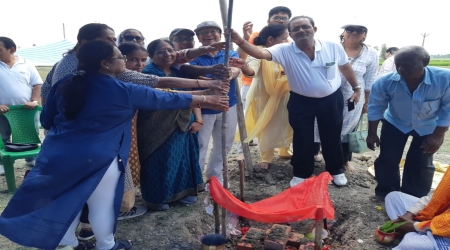 Foundation Laying For New School Building at Sundarbans (Sadhupur)